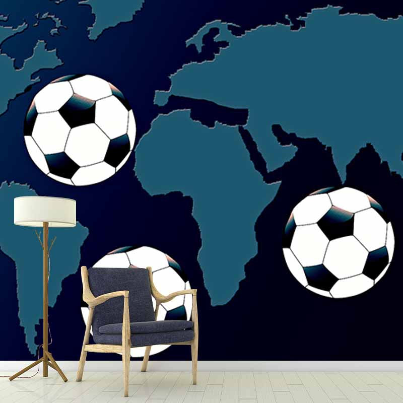 Modern Illustration Mural Wallpaper Map Living Room Wall Mural