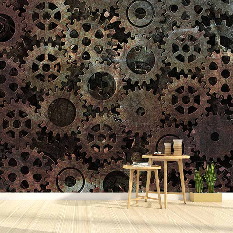 Decorative Photography Mural Wallpaper Gears Indoor Wall Mural