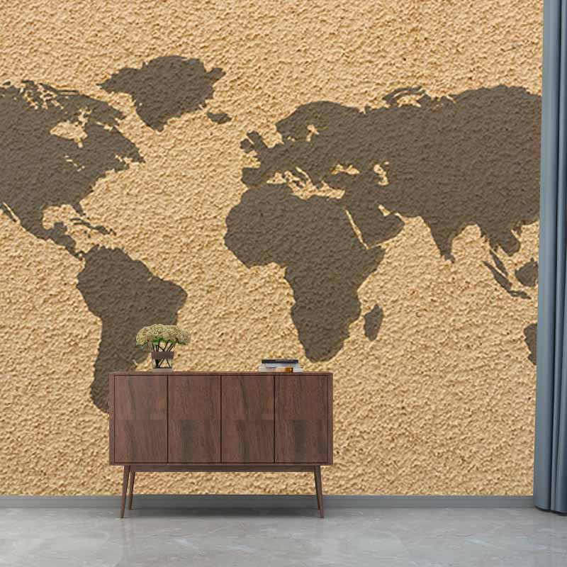 Washable Stain Resistant Mural Wallpaper Map Illustration Indoor Wall Mural