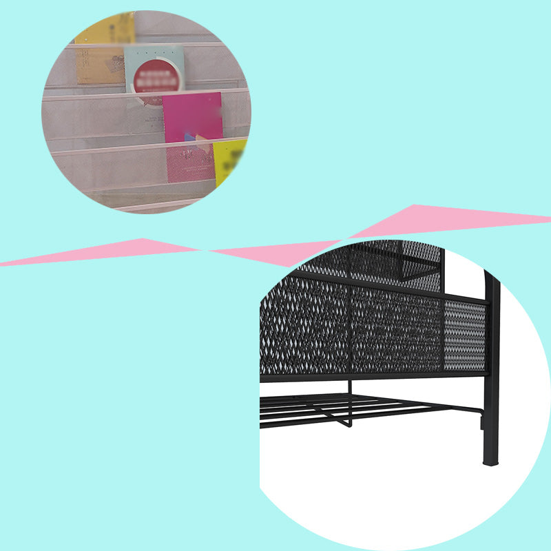 Iron Iron Scandinavo Ladder Bookshelf Vertical Chiuso Back Shelf per casa