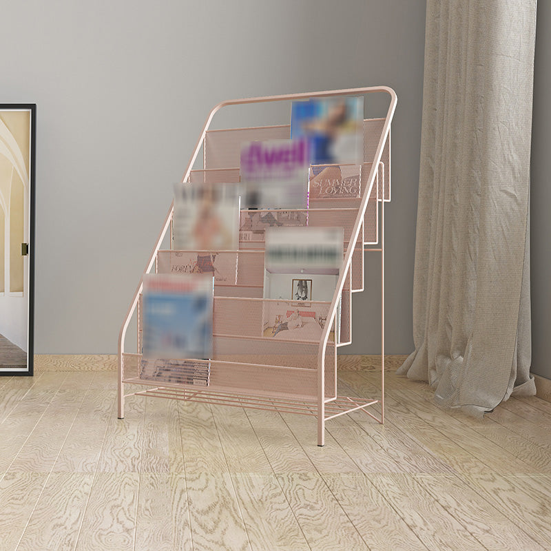 Iron Iron Scandinavo Ladder Bookshelf Vertical Chiuso Back Shelf per casa