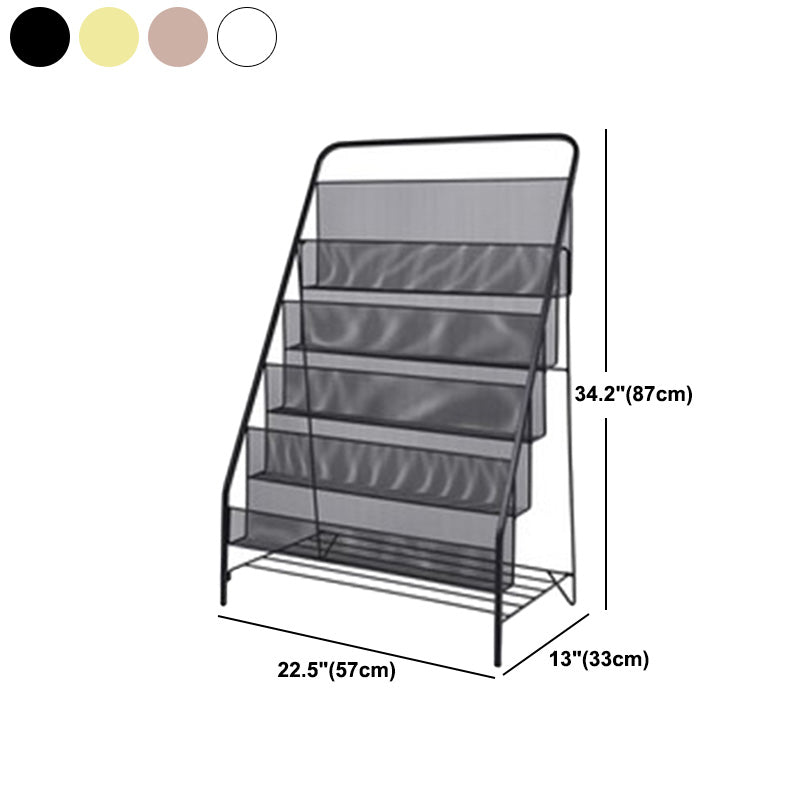 Iron Iron Scandinavo Ladder Bookshelf Vertical Chiuso Back Shelf per casa