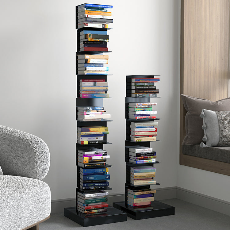 Closed Back Bookshelf Contemporary Style Vertical Bookcase for Home Office