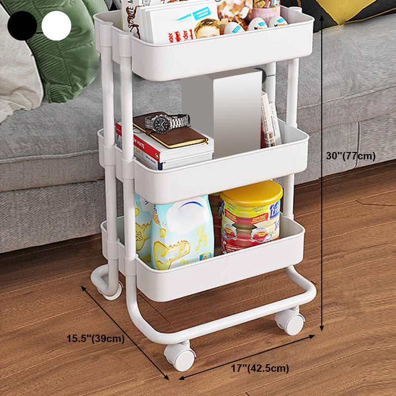 Contemporary Style Bookshelf with Caster Wheel Book Shelf for Home Office