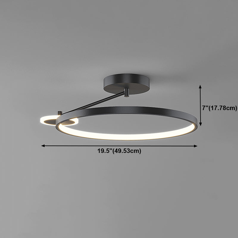 Luz de descarga de descarga circular contemporánea de metal 2 iluminación Flushmount Flushmount