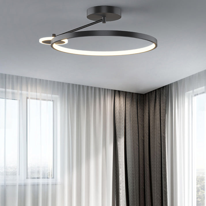 Luz de descarga de descarga circular contemporánea de metal 2 iluminación Flushmount Flushmount