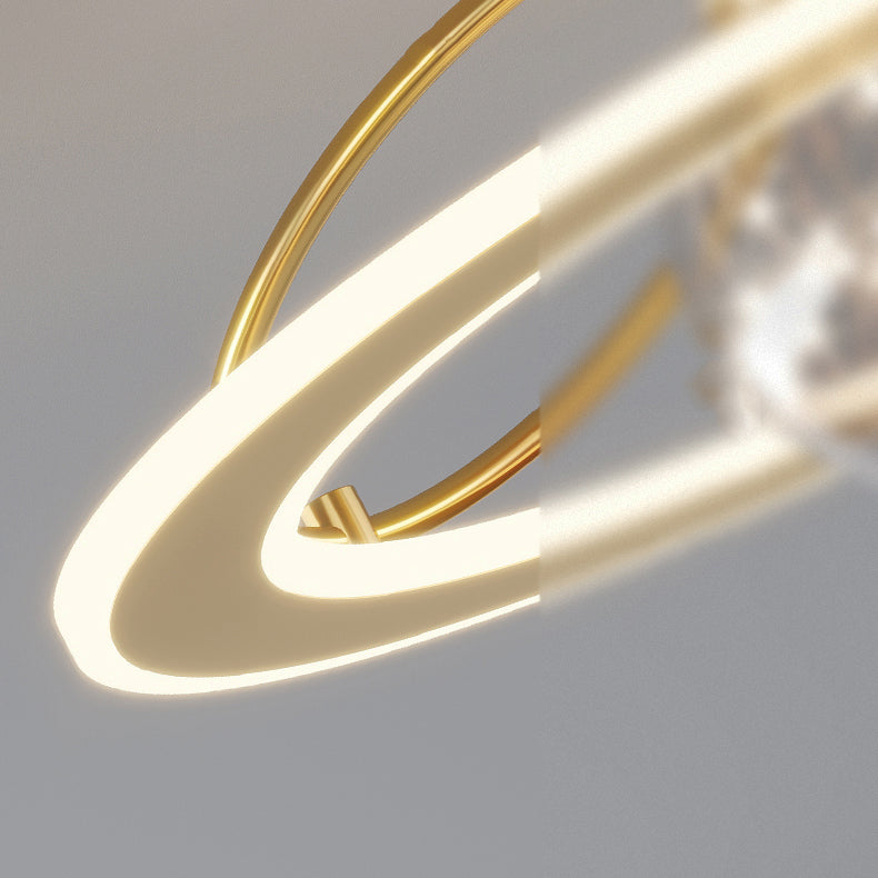 Modern Sphere Flush Light Fixture Metal 2 Light Flushmount Lighting for Bedroom