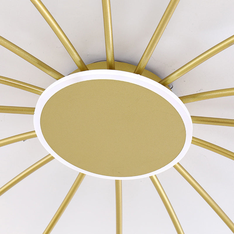 Bola de vidrio Flush Luz de techo de estilo moderno Montaje Montaje de montaje en oro en oro