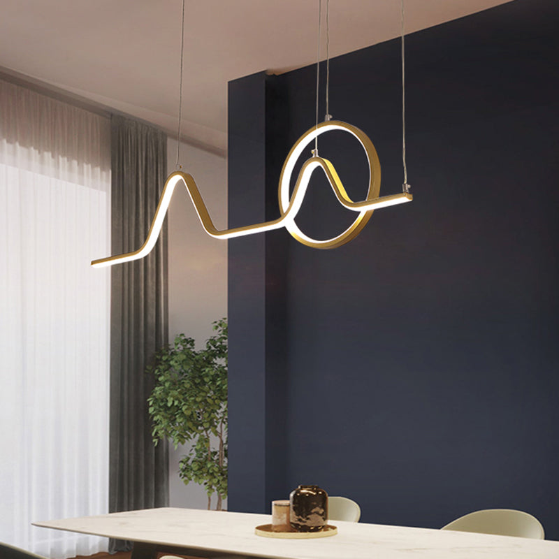 Lámparas de lámparas de geometría de geometría moderna Lámparas colgantes de 2 cabezas con sombra acrílica