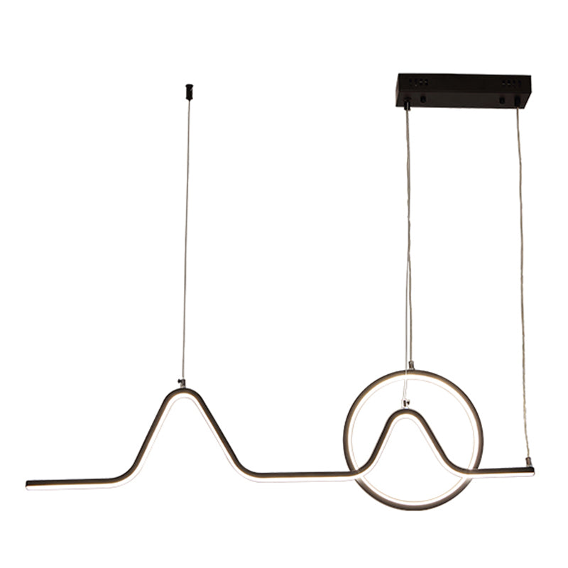 Lámparas de lámparas de geometría de geometría moderna Lámparas colgantes de 2 cabezas con sombra acrílica