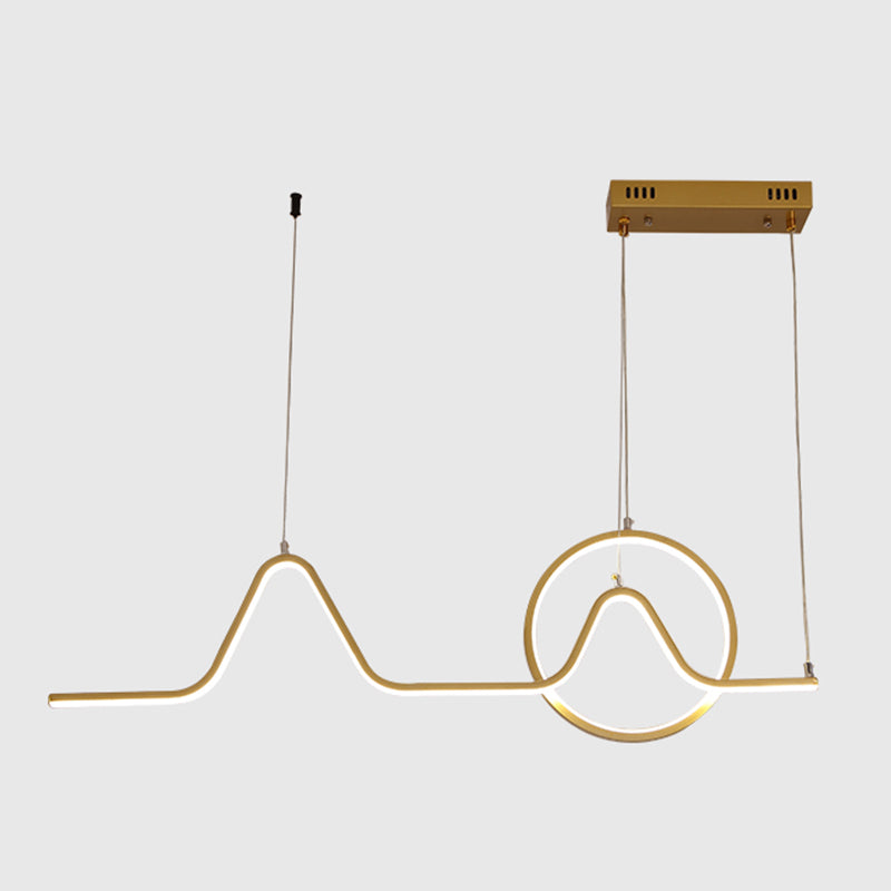 Lámparas de lámparas de geometría de geometría moderna Lámparas colgantes de 2 cabezas con sombra acrílica