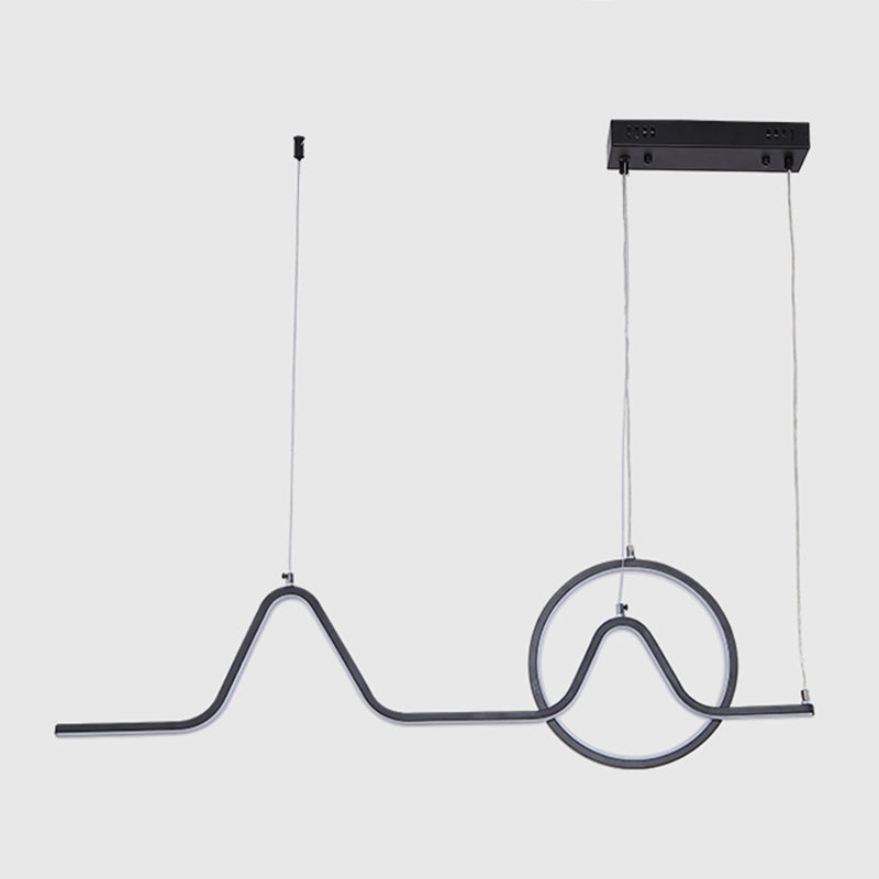 Lámparas de lámparas de geometría de geometría moderna Lámparas colgantes de 2 cabezas con sombra acrílica