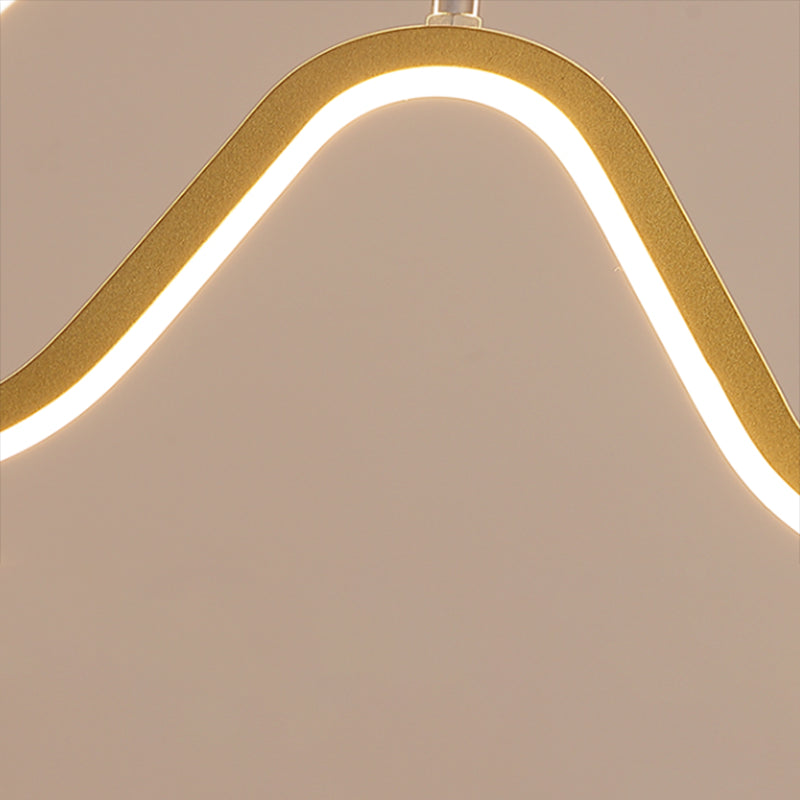 Lámparas de lámparas de geometría de geometría moderna Lámparas colgantes de 2 cabezas con sombra acrílica