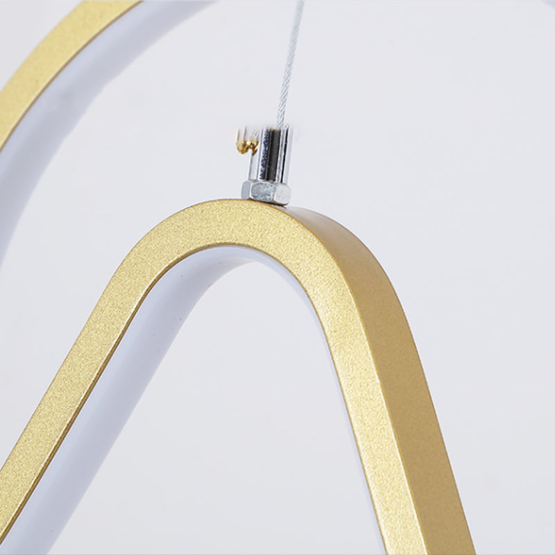 Lámparas de lámparas de geometría de geometría moderna Lámparas colgantes de 2 cabezas con sombra acrílica