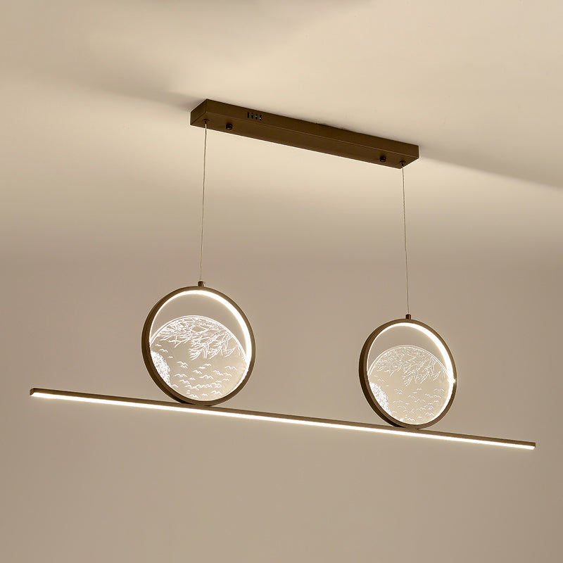 Luces colgantes colgantes geométricos de estilo moderno accesorios de iluminación de araña de metal