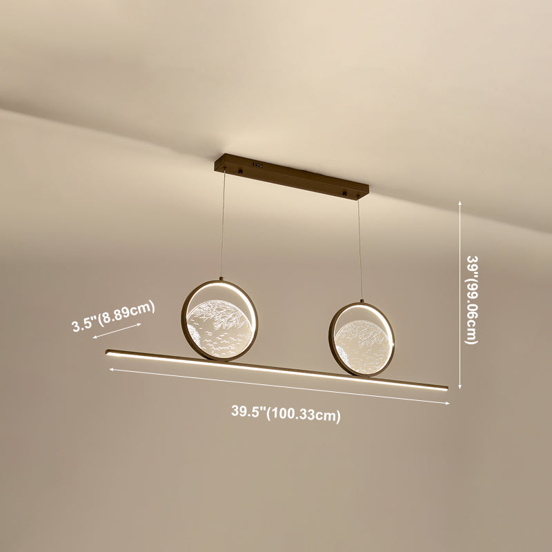 Luces colgantes colgantes geométricos de estilo moderno accesorios de iluminación de araña de metal