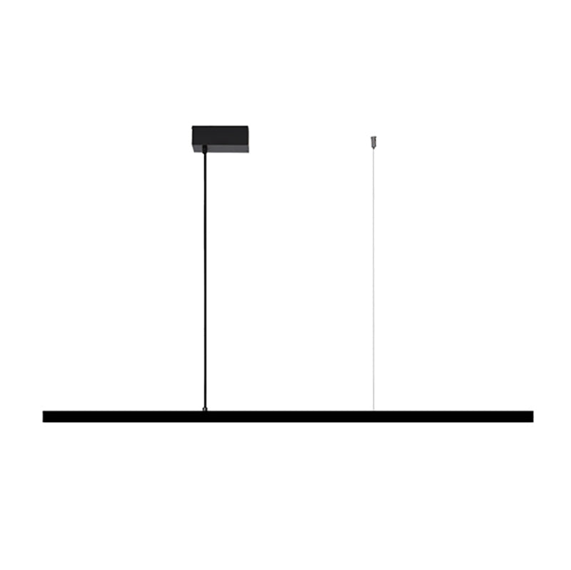 Lampe de cuivre noire Copper Lamp Pendre de restaurant linéaire moderne avec une teinte acrylique