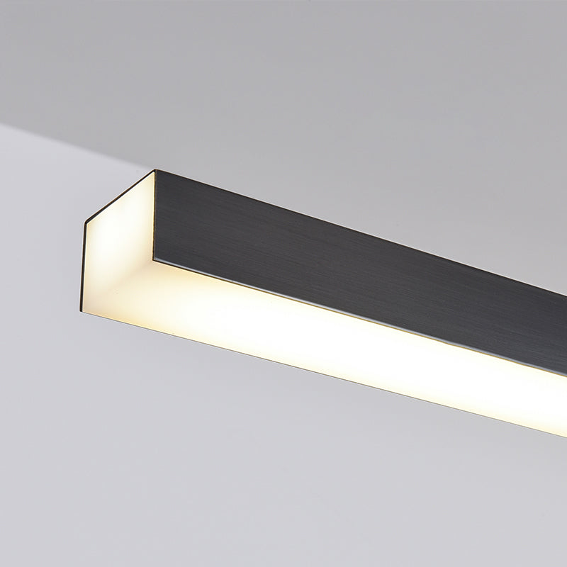 Lampe de cuivre noire Copper Lamp Pendre de restaurant linéaire moderne avec une teinte acrylique