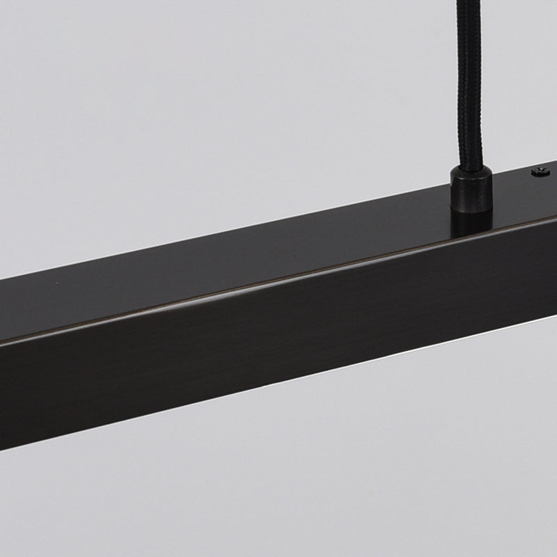 Lampe de cuivre noire Copper Lamp Pendre de restaurant linéaire moderne avec une teinte acrylique