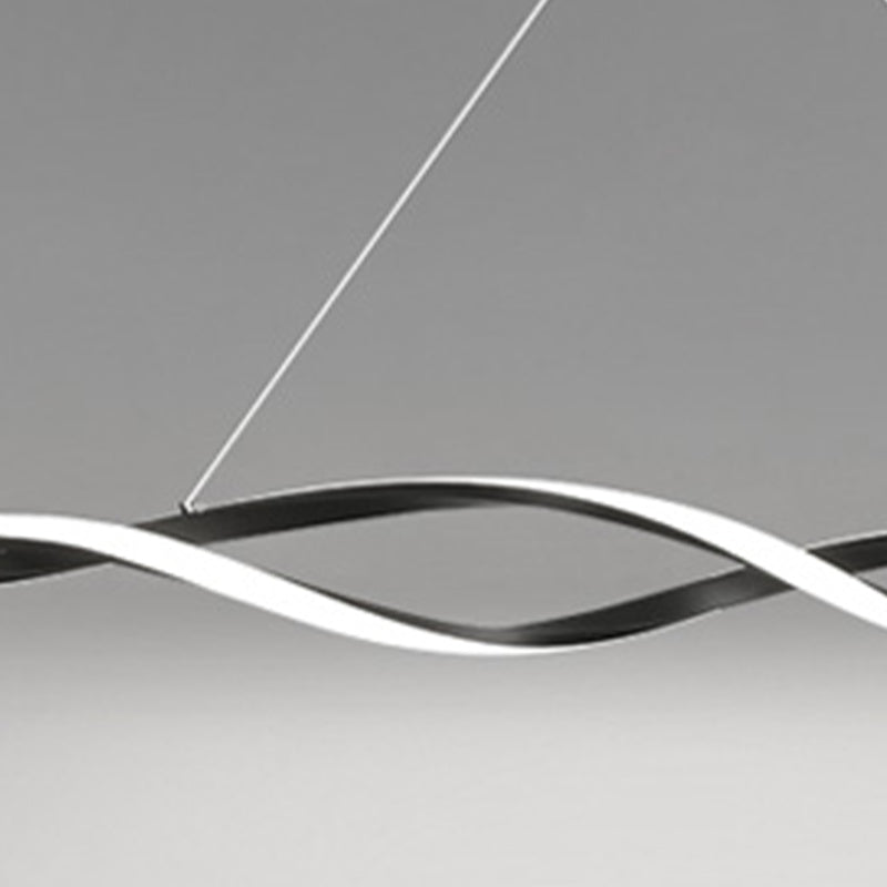 Modern Metal Island Light armatuur Lineair Restaurant Hanglamp met 2-head met acrylschaduw