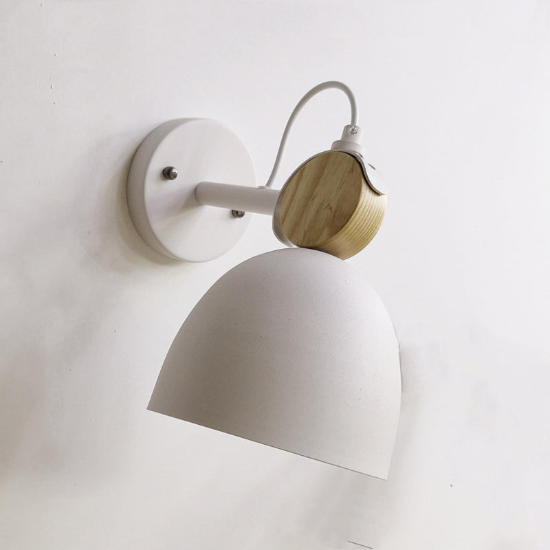 Flared Wall Lighting Fixtures Modern Style Wood 1 Light Wall Lighting