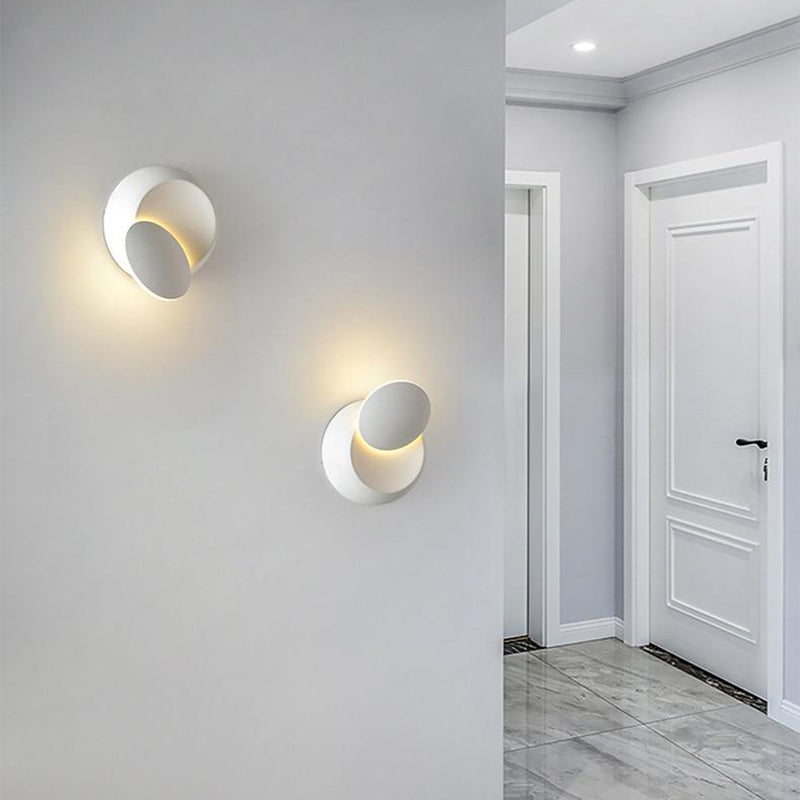 Luz de pared de metal de estilo nórdico Round Rotatable 5.5 "de pared de pared de ancho para dormitorio