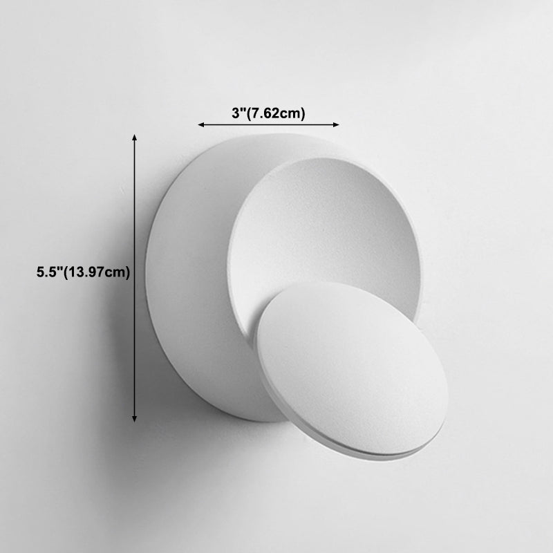 Luz de pared de metal de estilo nórdico Round Rotatable 5.5 "de pared de pared de ancho para dormitorio