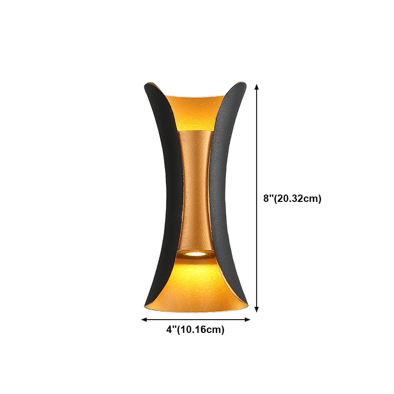 Estilo moderno Luz de pared de aluminio Geométrica 2 luces LEA LED LEA LEA EN NEGRO PARA EL AUTO