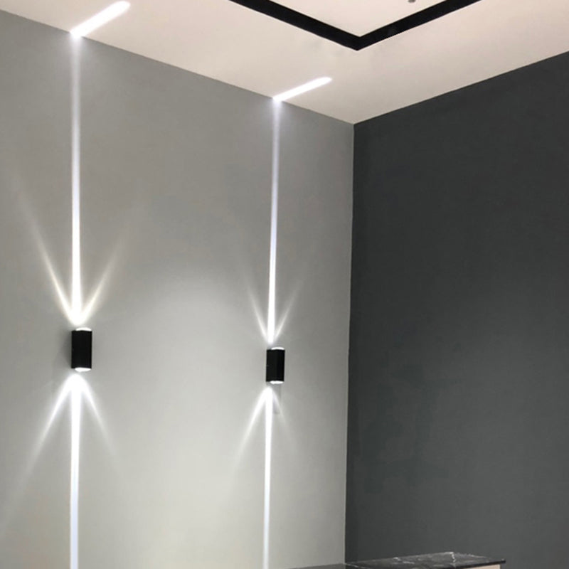 Estilo moderno de aluminio Luz de pared de pared negra LED LED de pared para aire libre