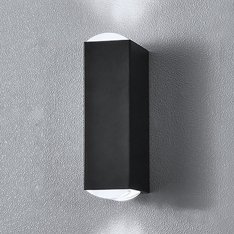 Estilo moderno de aluminio Luz de pared de pared negra LED LED de pared para aire libre