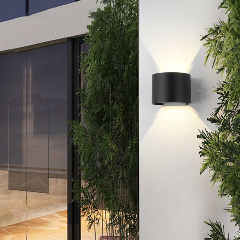 Metal Square Wall Mounted Lamps Modern Style 2 Lights Wall Washer Sconce