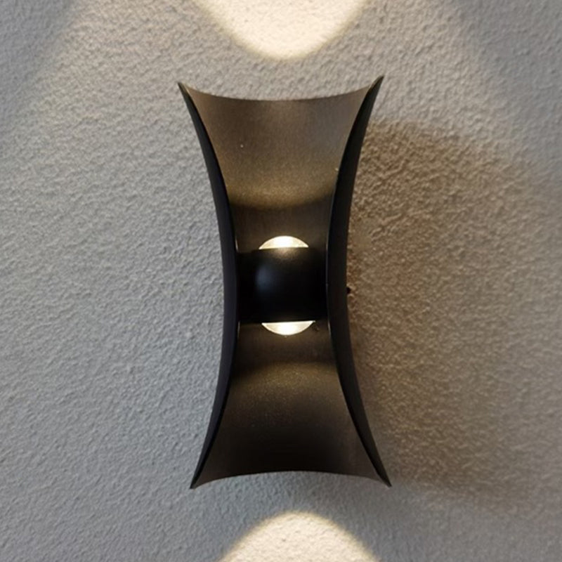 2 Lights Geometric Wall Lighting Fixtures Modern Style Metal Wall Lamps