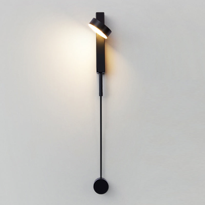 Round Shape Metal Wall Light Modern Style 1 Light Wall Mounted Light