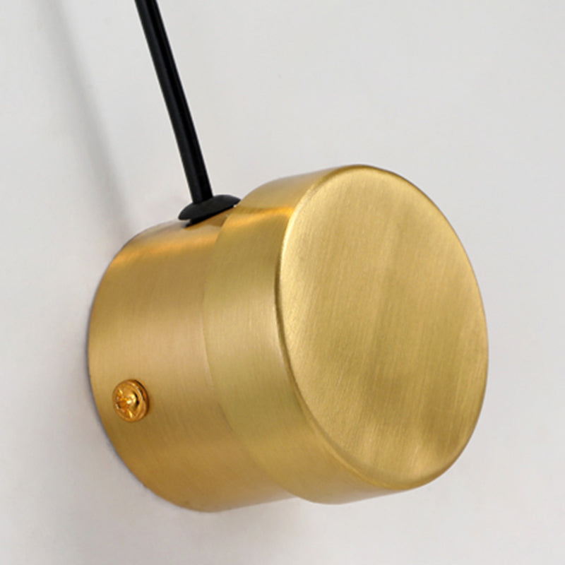 Round Shape Metal Wall Light Modern Style 1 Light Wall Mounted Light