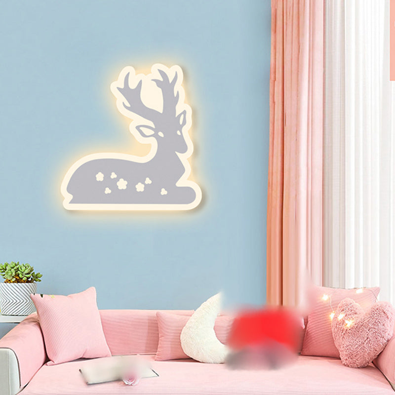 1-Light Wall Lighting Fixtures Modern Style Metal Wall Mounted Lights in White