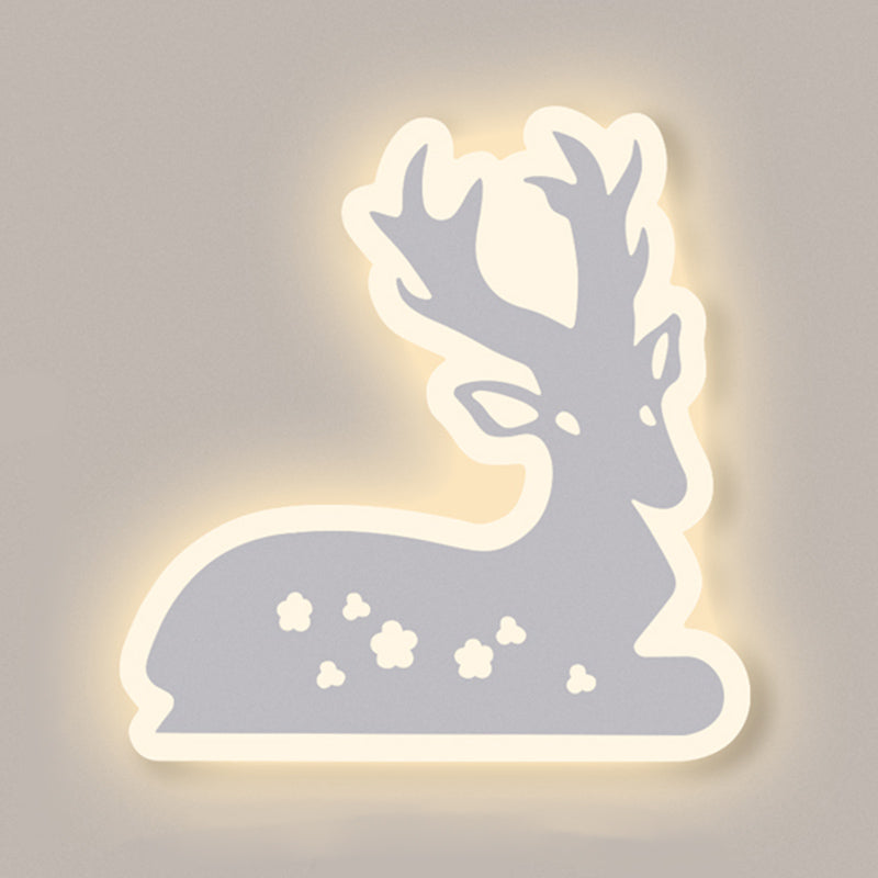 1-Light Wall Lighting Fixtures Modern Style Metal Wall Mounted Lights in White