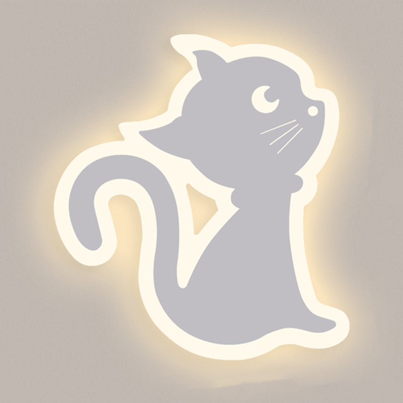 1-Light Wall Lighting Fixtures Modern Style Metal Wall Mounted Lights in White