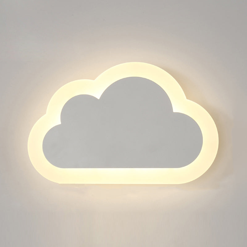 1-Light Wall Lighting Fixtures Modern Style Metal Wall Mounted Lights in White