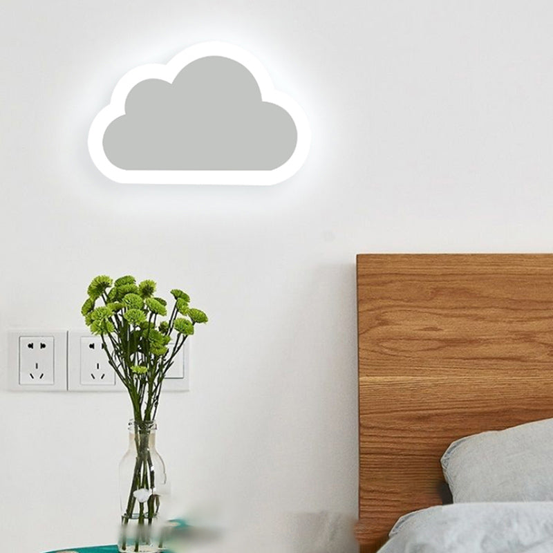 1-Light Wall Lighting Fixtures Modern Style Metal Wall Mounted Lights in White