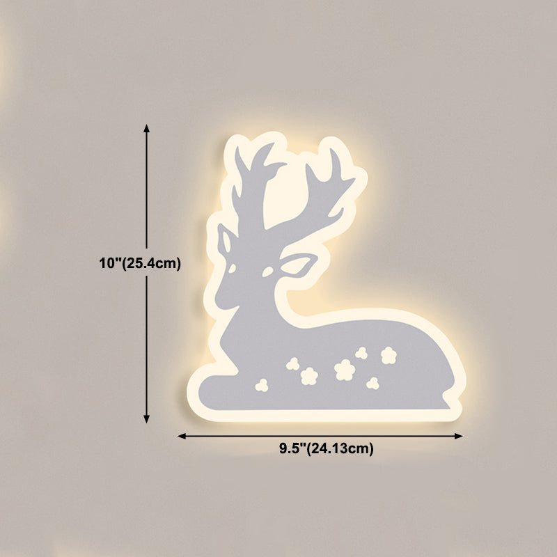 1-Light Wall Lighting Fixtures Modern Style Metal Wall Mounted Lights in White