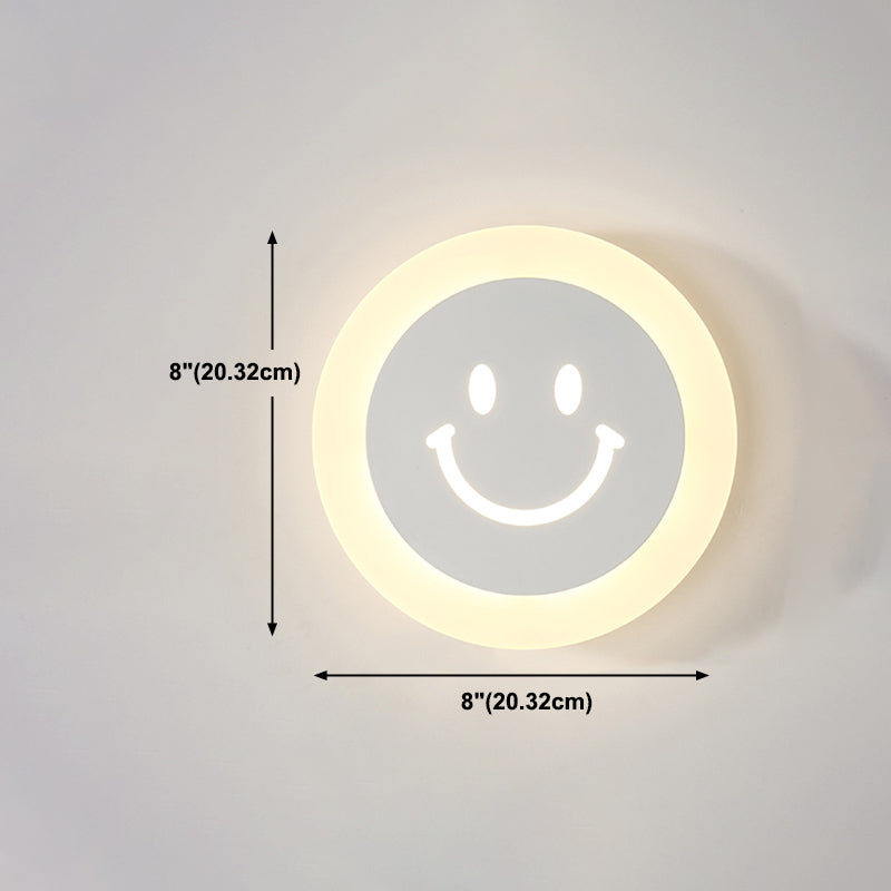 1-Light Wall Lighting Fixtures Modern Style Metal Wall Mounted Lights in White