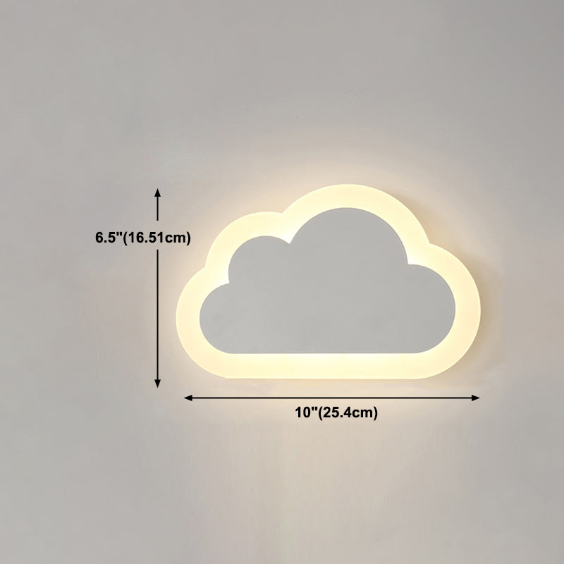 1-Light Wall Lighting Fixtures Modern Style Metal Wall Mounted Lights in White