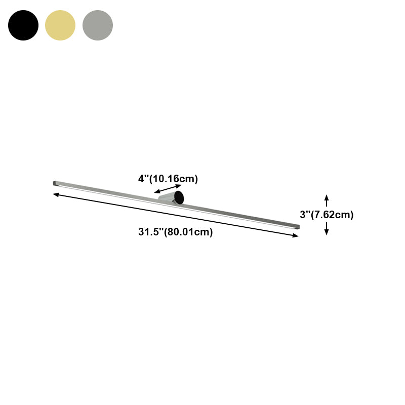 Forma lineal Luz de pared de metal Estilo moderno 1 Luz de luz de pared de luz