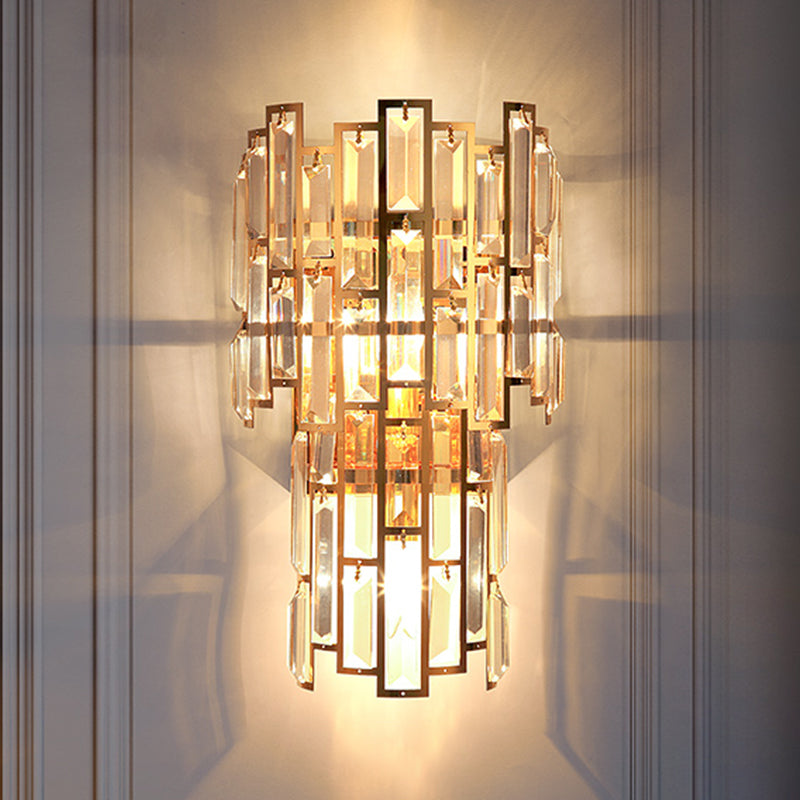 Contemporary Style Geometry Shape Wall Lights Crystal Wall Mount Lights