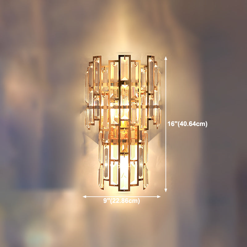 Contemporary Style Geometry Shape Wall Lights Crystal Wall Mount Lights