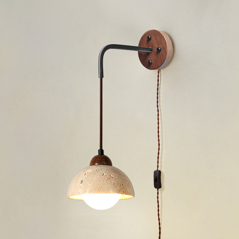 Iluminación de apliques de pared sombreada de piedra iluminación de pared moderna