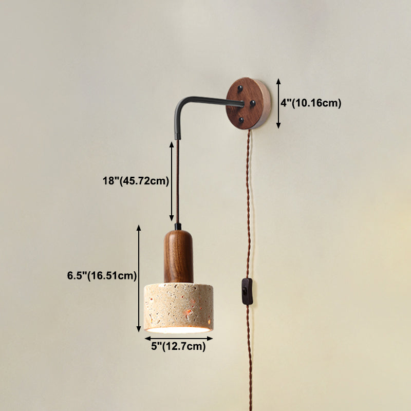 Iluminación de apliques de pared sombreada de piedra iluminación de pared moderna