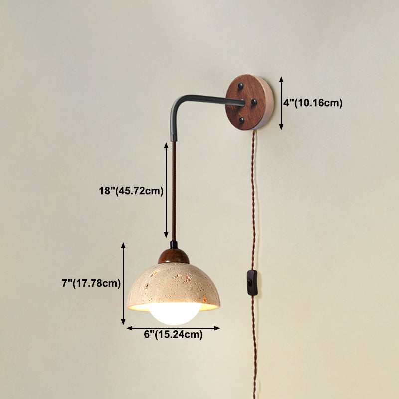 Iluminación de apliques de pared sombreada de piedra iluminación de pared moderna