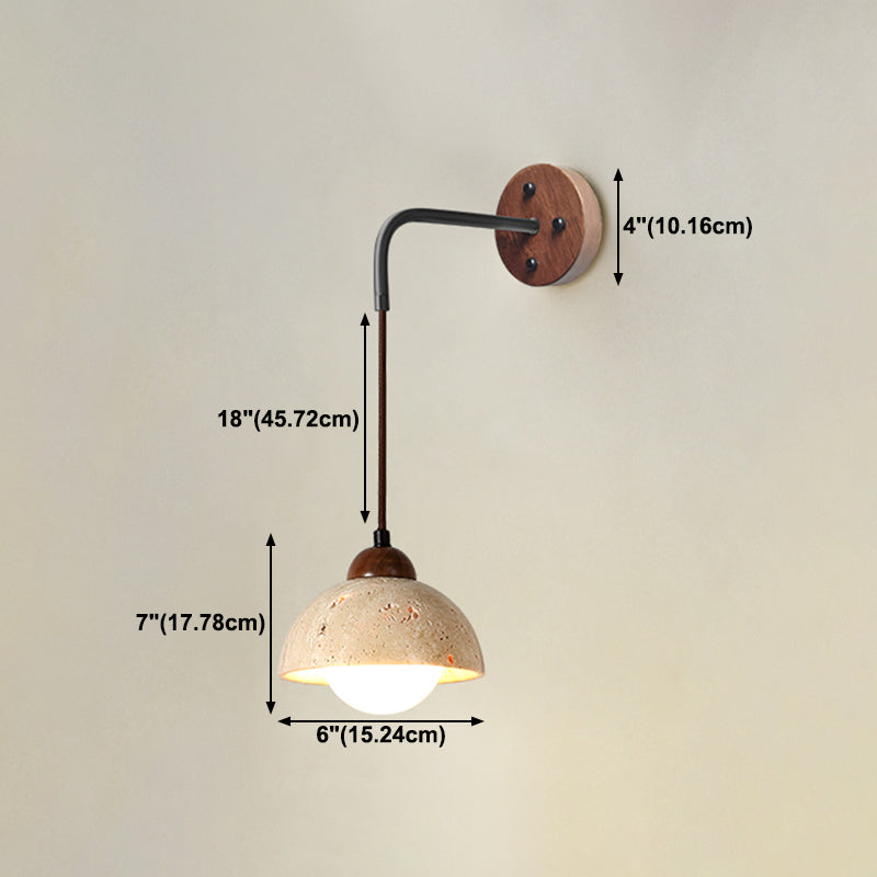 Iluminación de apliques de pared sombreada de piedra iluminación de pared moderna