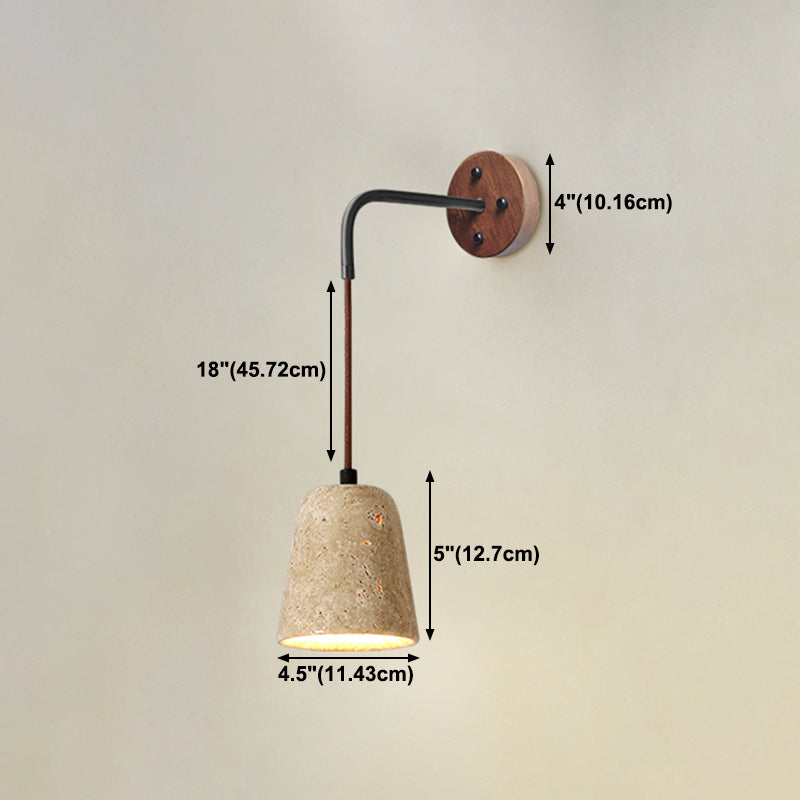 Iluminación de apliques de pared sombreada de piedra iluminación de pared moderna